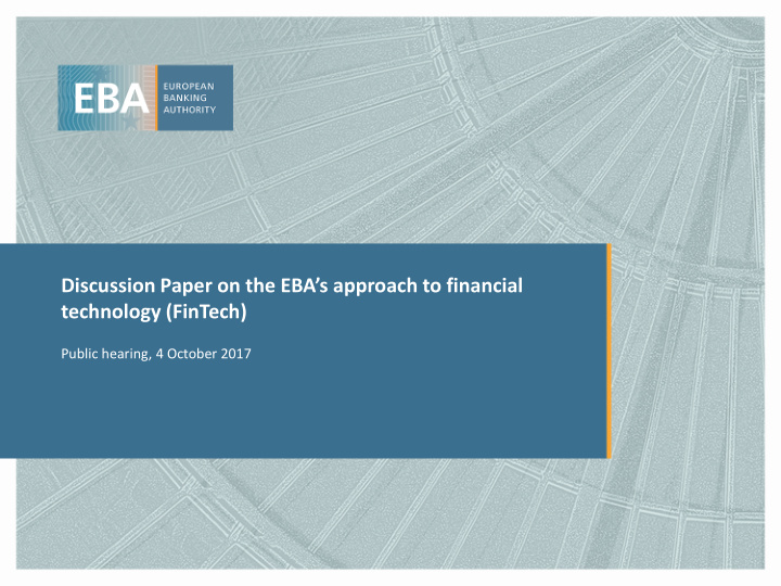 discussion paper on the eba s approach to financial
