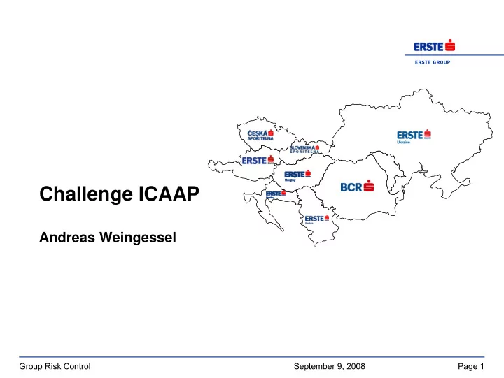 challenge icaap