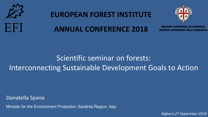 scientific seminar on forests interconnecting sustainable