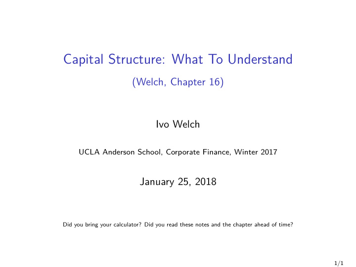 capital structure what to understand