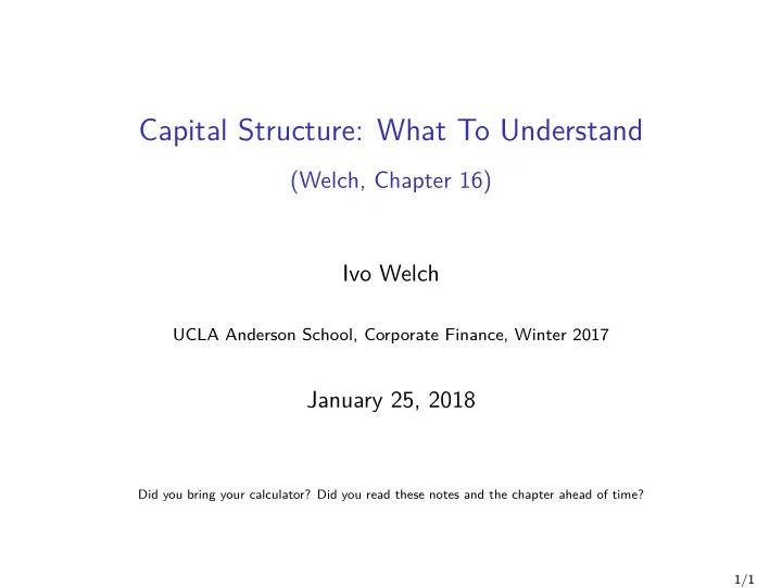 capital structure what to understand