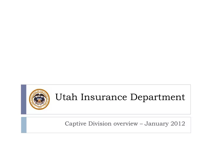 utah insurance department