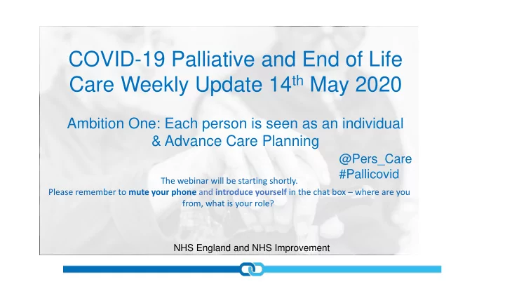 care weekly update 14 th may 2020