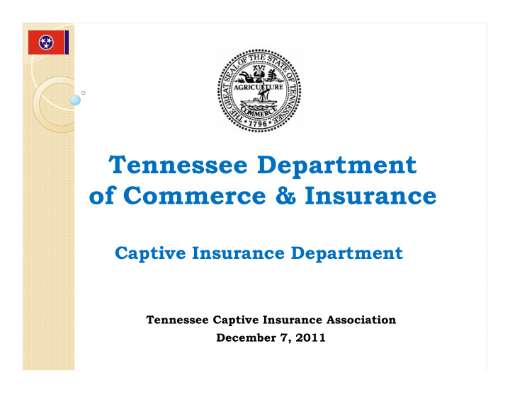 tennessee department of commerce insurance