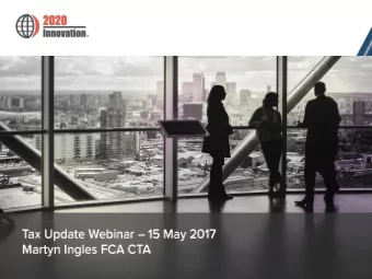 Election on 8 th June  Snap Election = Short Finance Bill (just 180 pages)  Lots of