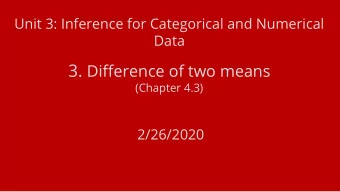 Quiz 3 - Difference of Proportions and T-values  Recap  1.  When our samples are too small, we