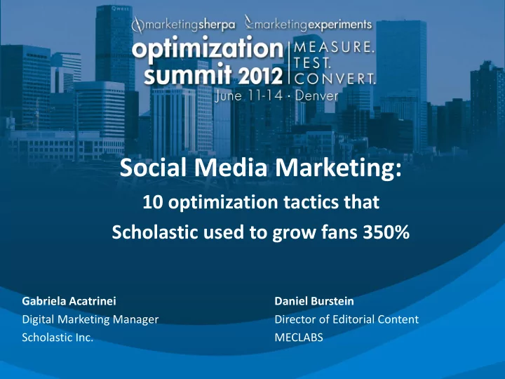 social media marketing