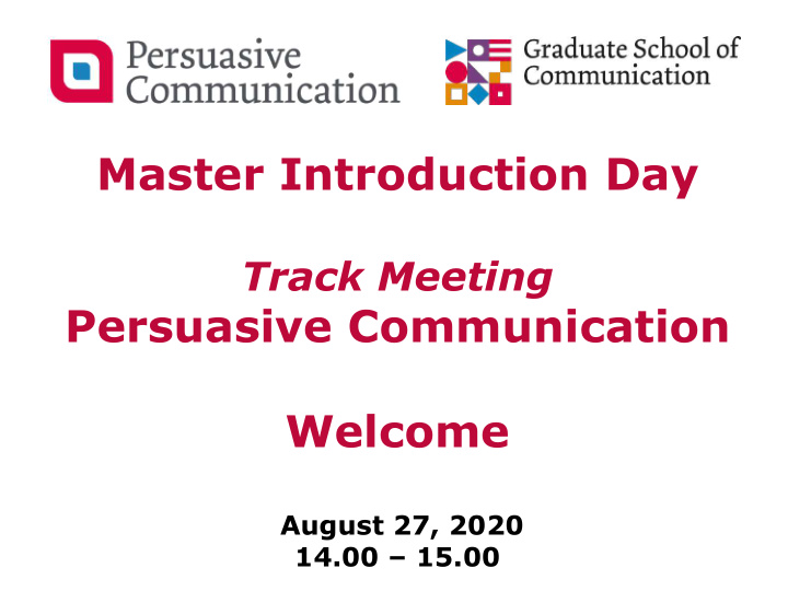 master introduction day