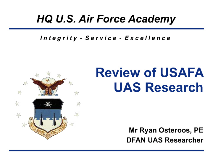 review of usafa uas research