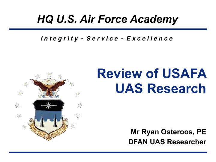 review of usafa uas research