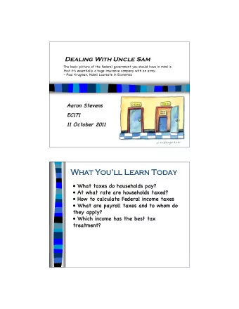 Wh  What Youll  ll Learn  arn Today  ay   Wh  What taxes do  do households pay?   At  At