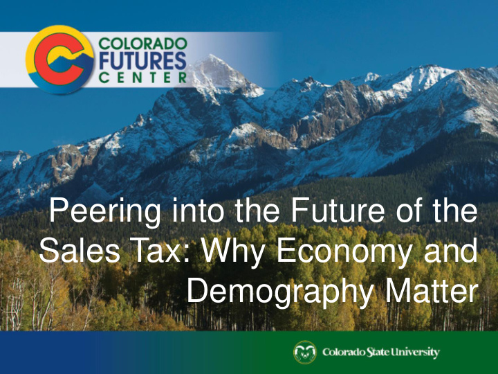 peering into the future of the sales tax why economy and