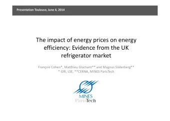 The impact of energy prices on energy efficiency: Evidence from the UK refrigerator market