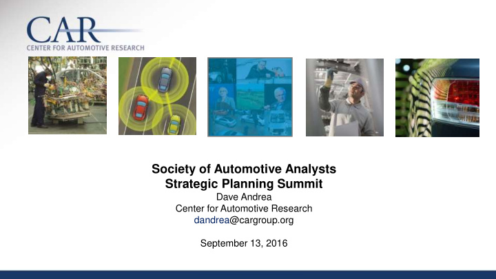 society of automotive analysts strategic planning summit