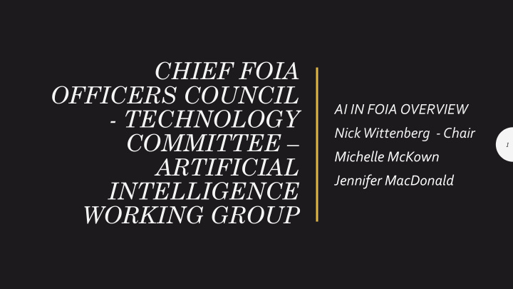 chief foia officers council