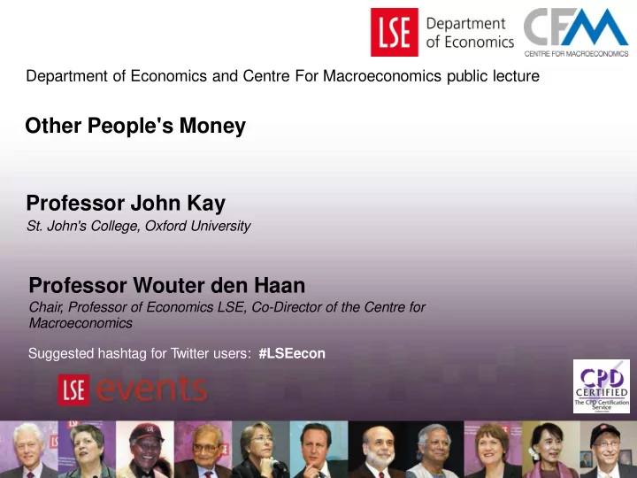 other people s money professor john kay