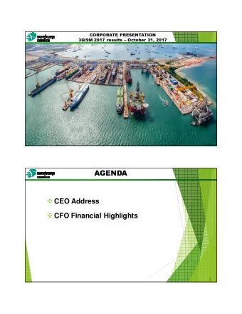!  CEO Address  CFO Financial Highlights  2  1  10/31/2017  CEO ADDRESS