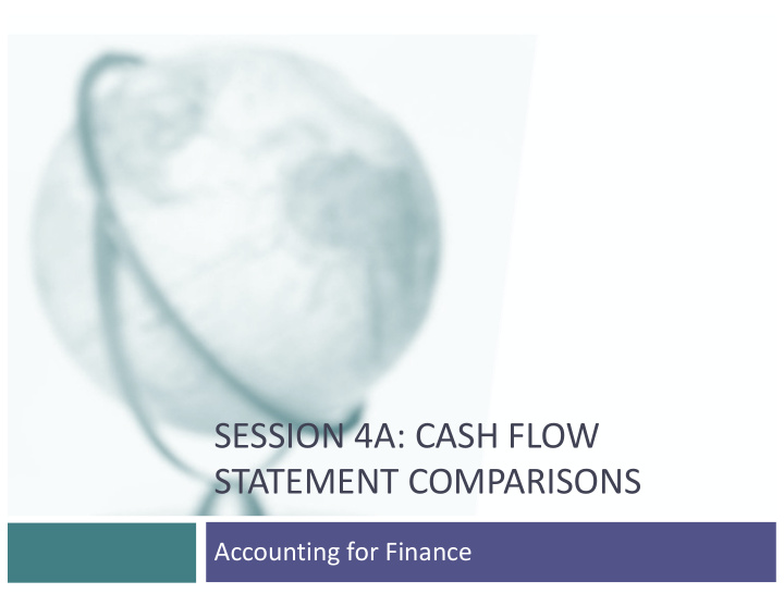 session 4a cash flow statement comparisons
