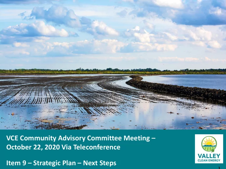 vce community advisory committee meeting october 22 2020