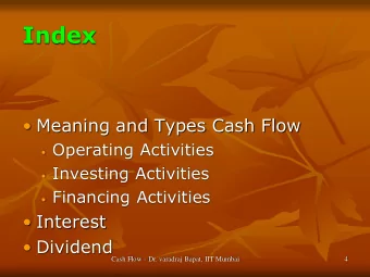 Index  Meaning and Types Cash Flow  Operating Activities  Investing Activities