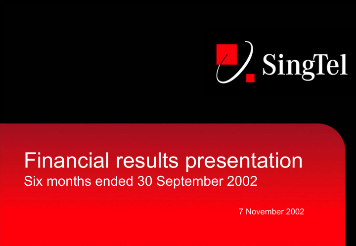 financial results presentation