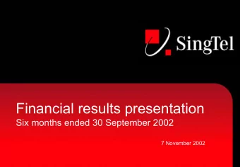 Financial results presentation  Six months ended 30 September 2002  7 November 2002  Forward