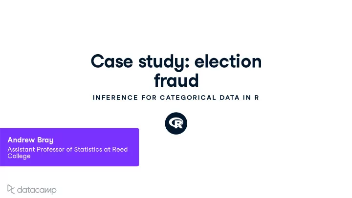 case st u d y election fra u d