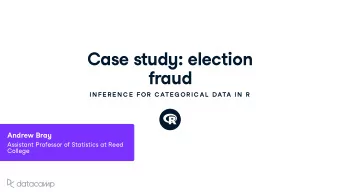 Case st u d y: election fra u d  IN FE R E N C E  FOR  C ATE G OR IC AL  DATA IN  R Andre w Bra y