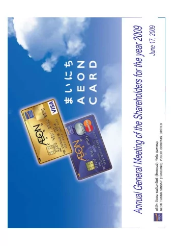 AEON  THANA SINSAP (THAILAND) PLC.  1/54  AGM 2009
