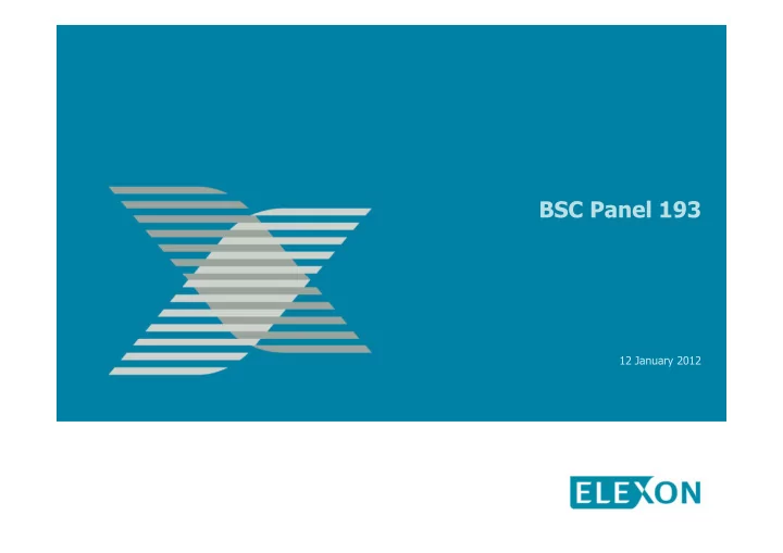 bsc panel 193 bsc panel 193