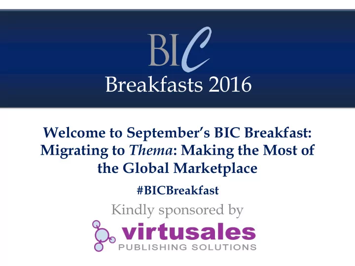 breakfasts 2016 welcome to september s bic breakfast