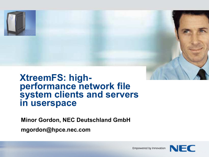 xtreemfs high performance network file system clients and