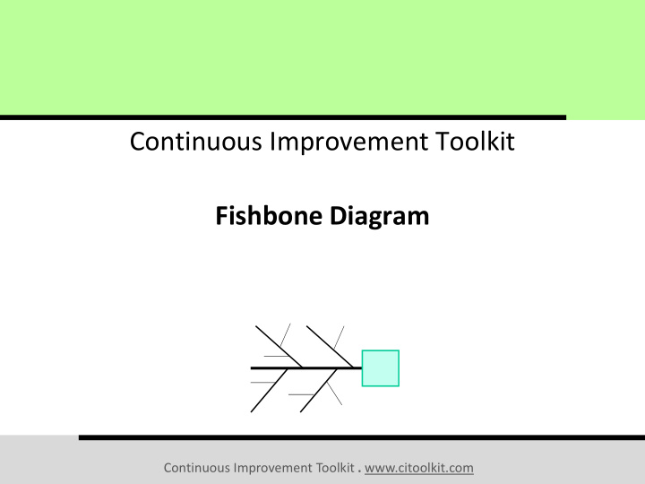 continuous improvement toolkit