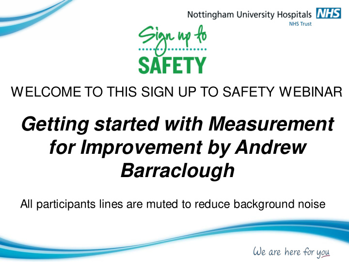 getting started with measurement for improvement by