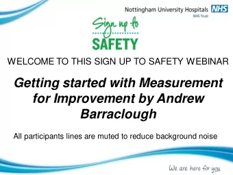 Getting started with Measurement  for Improvement by Andrew  Barraclough  All participants lines