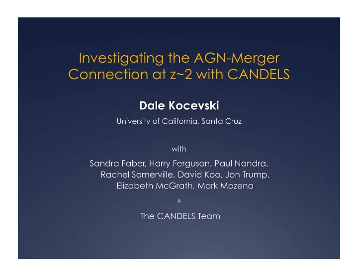 investigating the agn merger connection at z 2 with