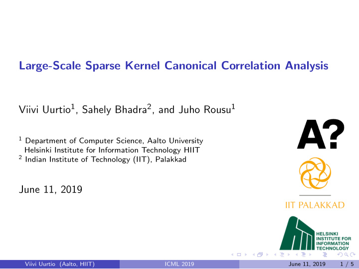 large scale sparse kernel canonical correlation analysis