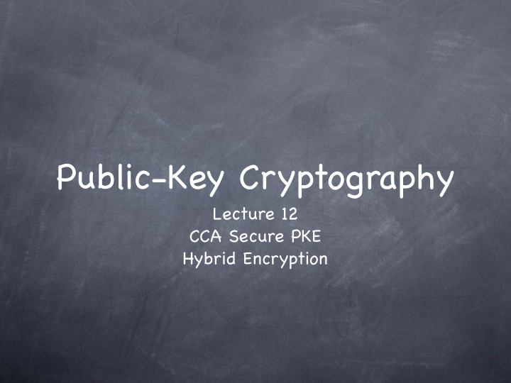 public key cryptography