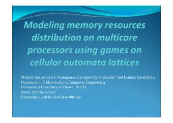 Michail  Antisthenis I. Tsompanas, Georgios Ch. Sirakoulis* and Ioannis Karafyllidis Department