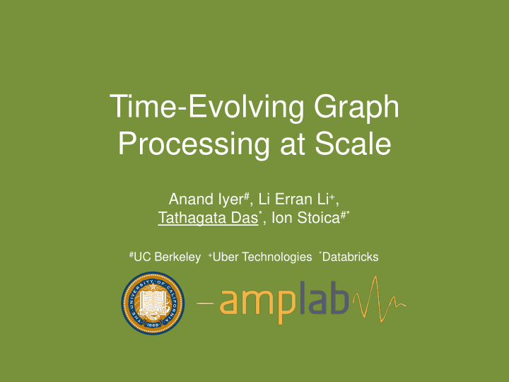 time evolving graph