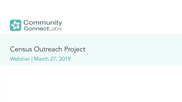 census outreach project