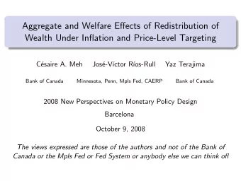 Aggregate and Welfare Effects of Redistribution of  Wealth Under Inflation and Price-Level