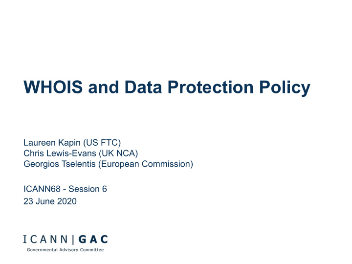 whois and data protection policy