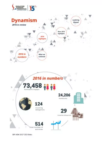 SBF AGM 2017 CEO Slides  SBF AGM 2017 CEO Slides  SBF AGM 2017 CEO Slides  SBF AGM 2017 CEO Slides