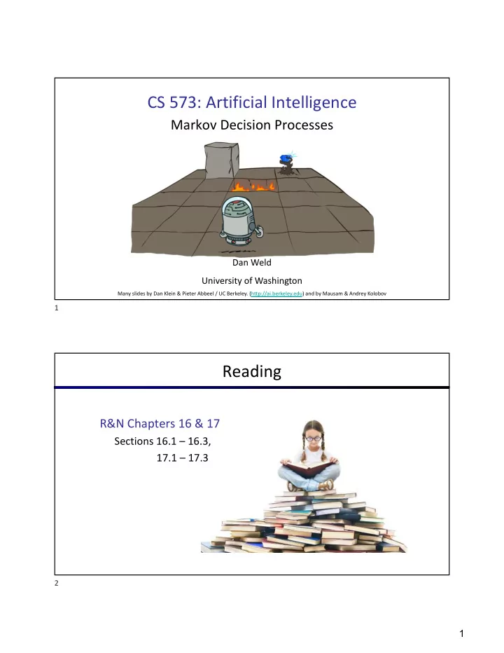 cs 573 artificial intelligence