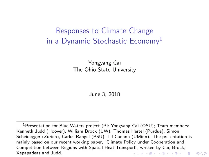 responses to climate change