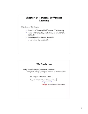 Random Walk Example  Values learned by TD(0)  after  various numbers of episodes  Optimality of