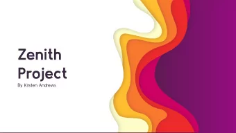 Zenith  Project  By Kirsten Andrews  Research  3  Research  The internet:  Reaching out to people: