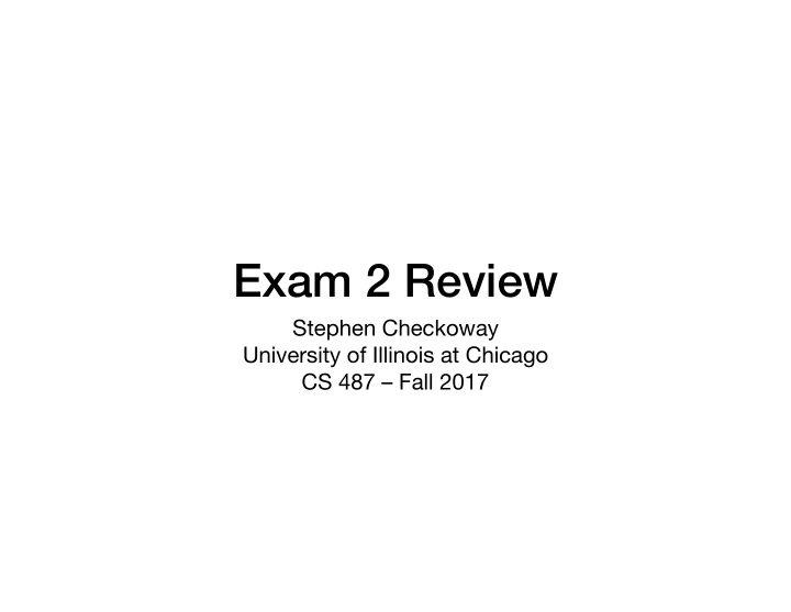 exam 2 review