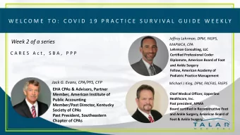 W E L C O M E  T O :  C O V I D  1 9  P R A C T I C E  S U R V I V A L  G U I D E  W E E K L Y  W E